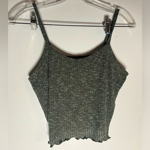 Cropped Green Lettuce Trim Top